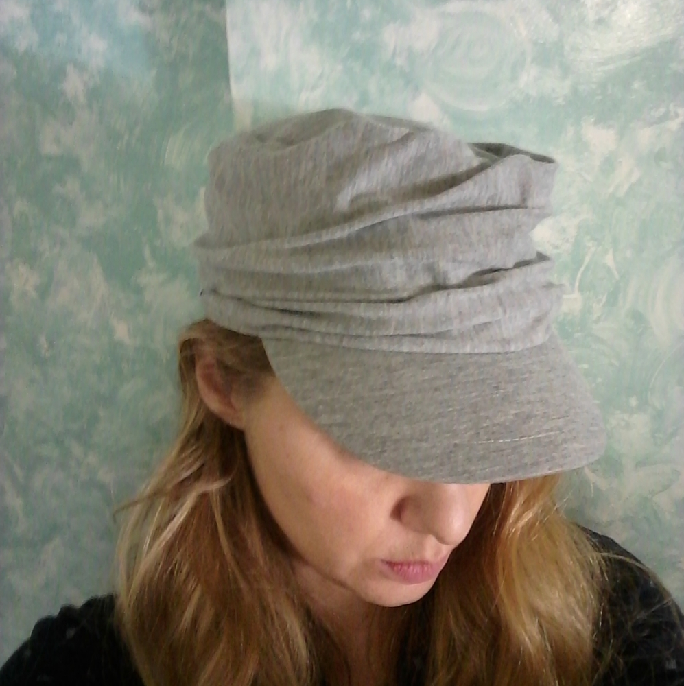Gray Slouch T-shirt material Hat